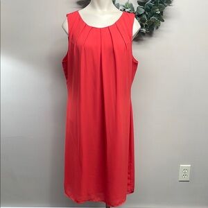 Worthington Red Sleeveless Sheath Dress 14